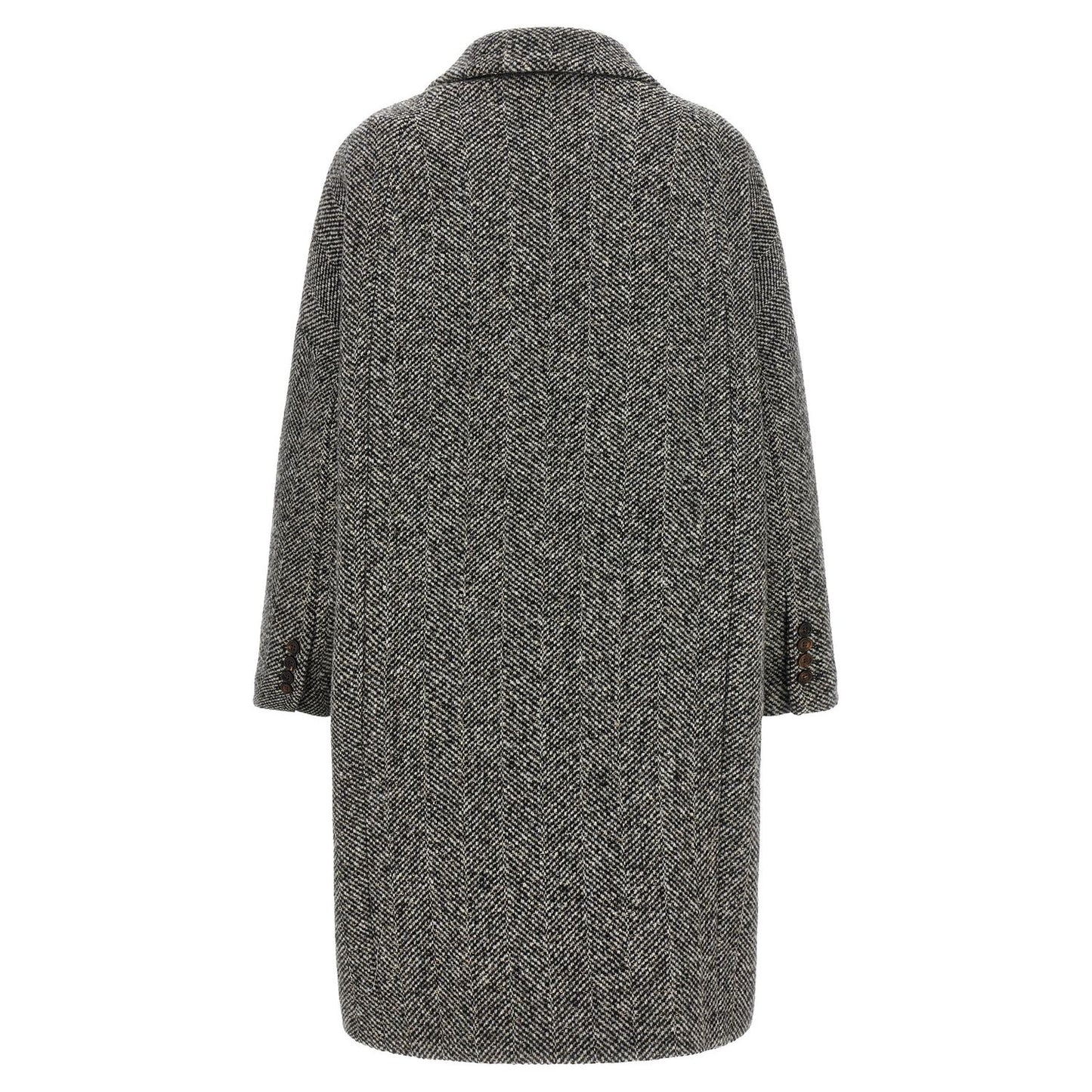 Brunello Cucinelli Gray Virgin Wool Coat