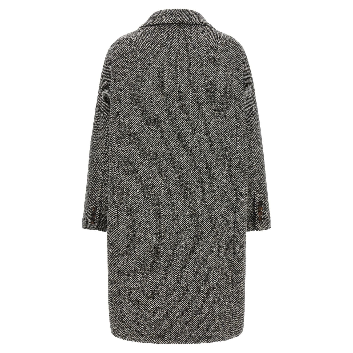 Brunello Cucinelli Gray Virgin Wool Coat