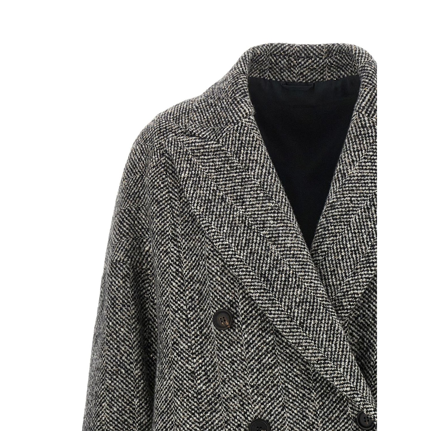 Brunello Cucinelli Gray Virgin Wool Coat
