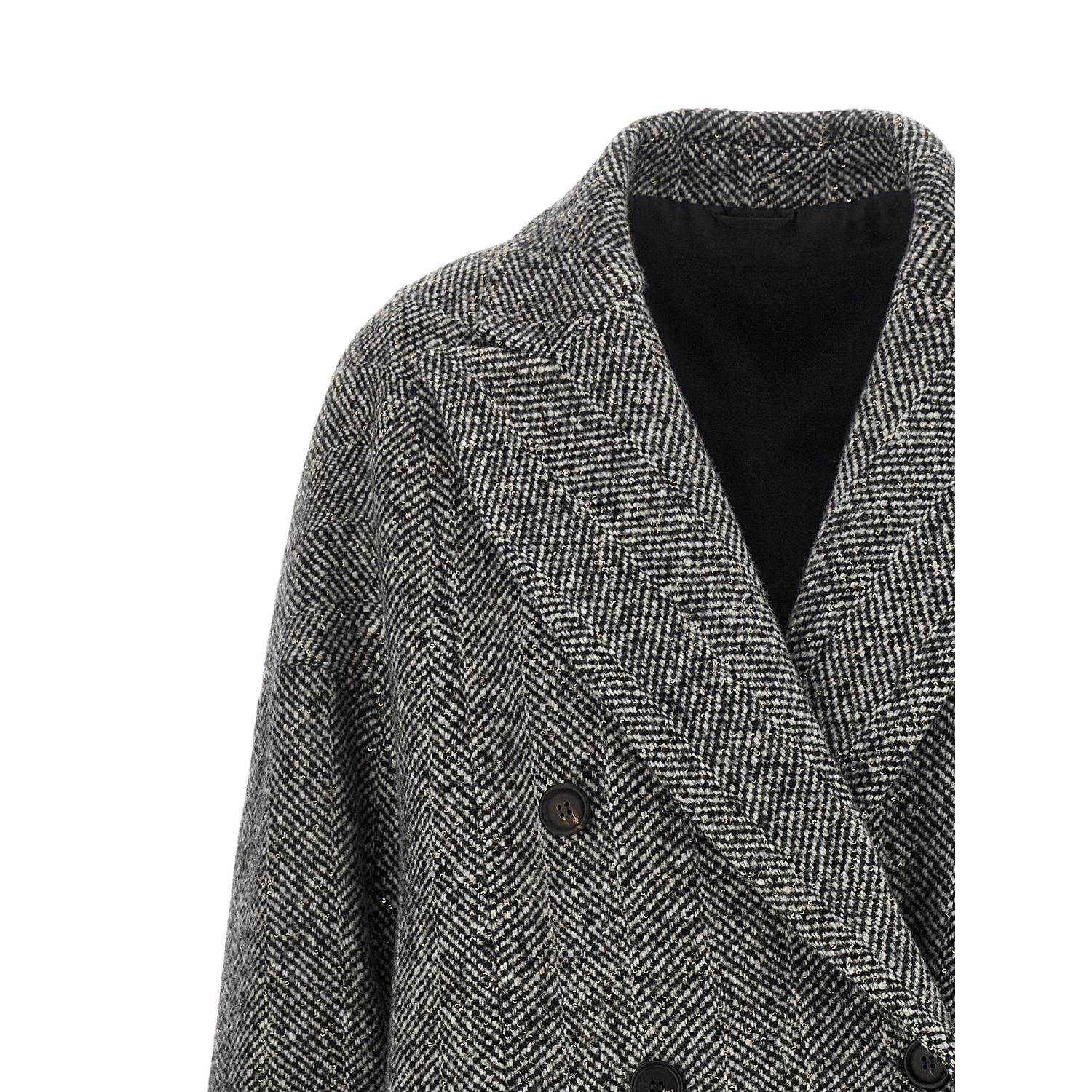 Brunello Cucinelli Gray Virgin Wool Coat
