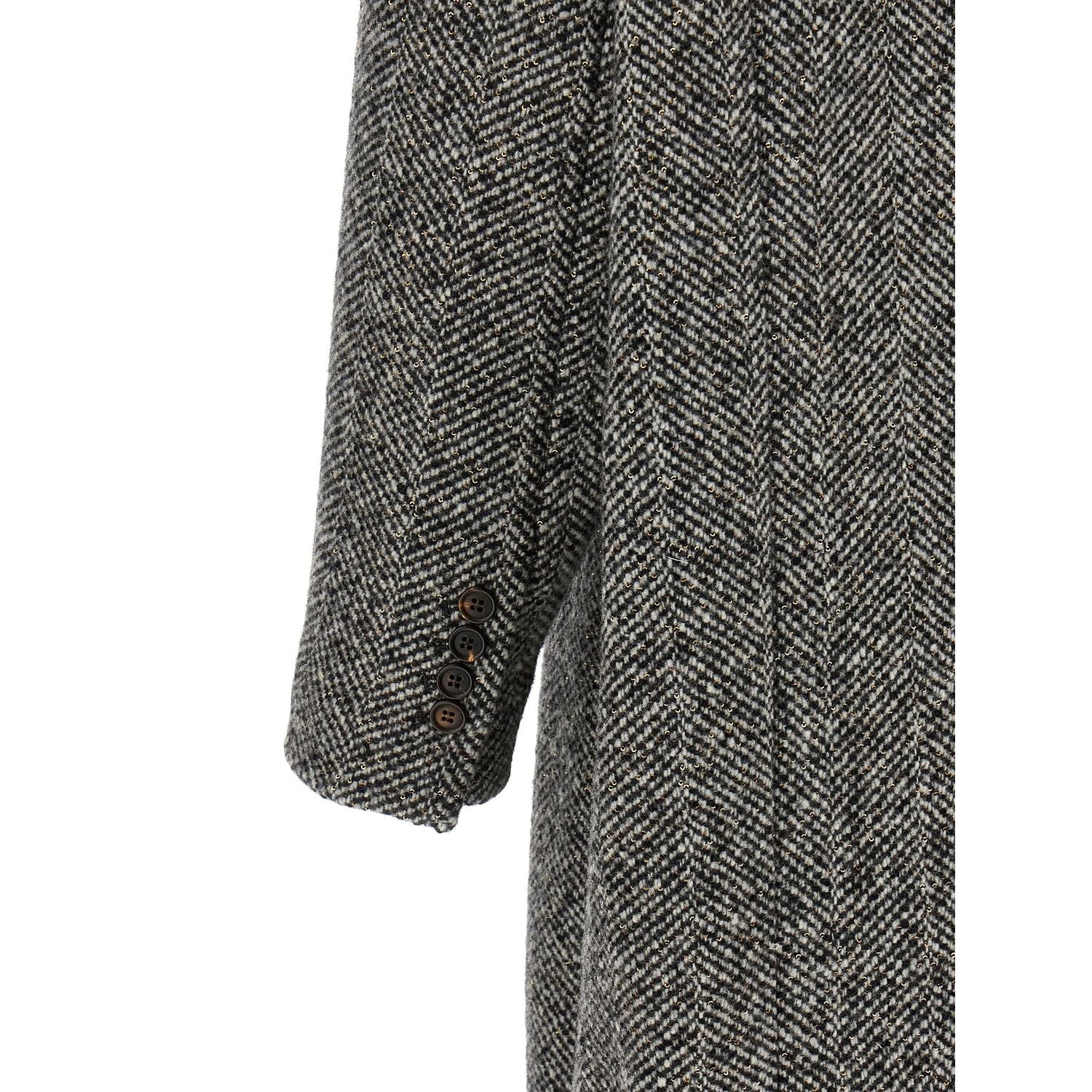 Brunello Cucinelli Gray Virgin Wool Coat