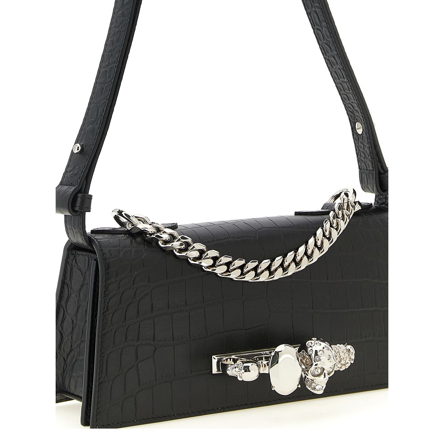 Alexander McQueen Black Calfskin Shoulder Bag