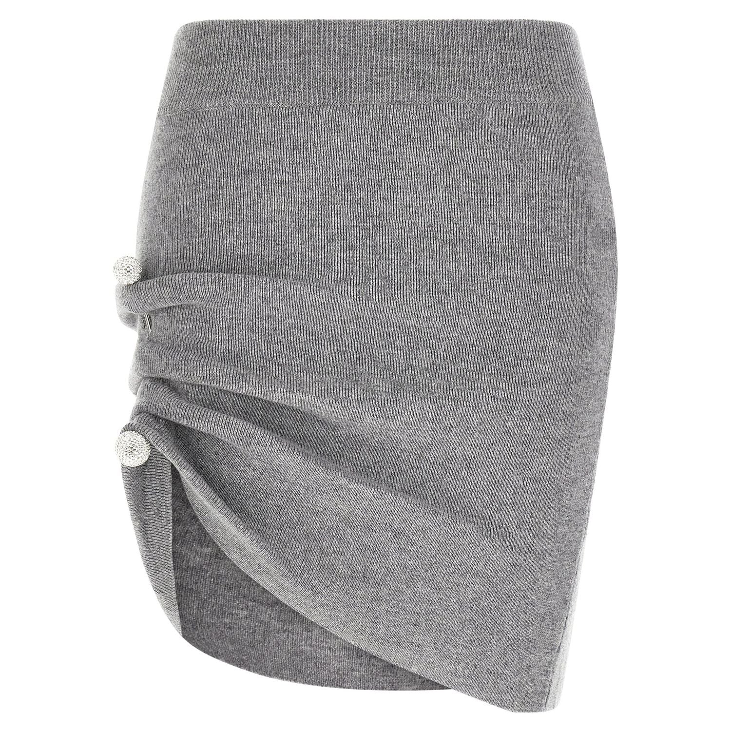 Giuseppe Di Morabito Gray Virgin Wool Long Skirt