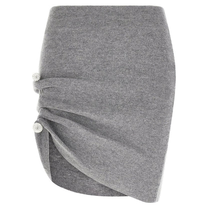 Giuseppe Di Morabito Gray Virgin Wool Long Skirt
