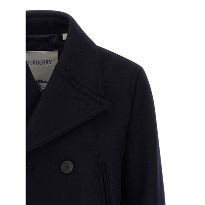 Burberry Blue Wool Coat