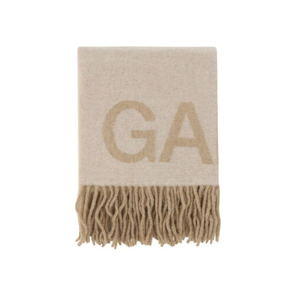 Ganni Beige Wool Oves Aries Scarf