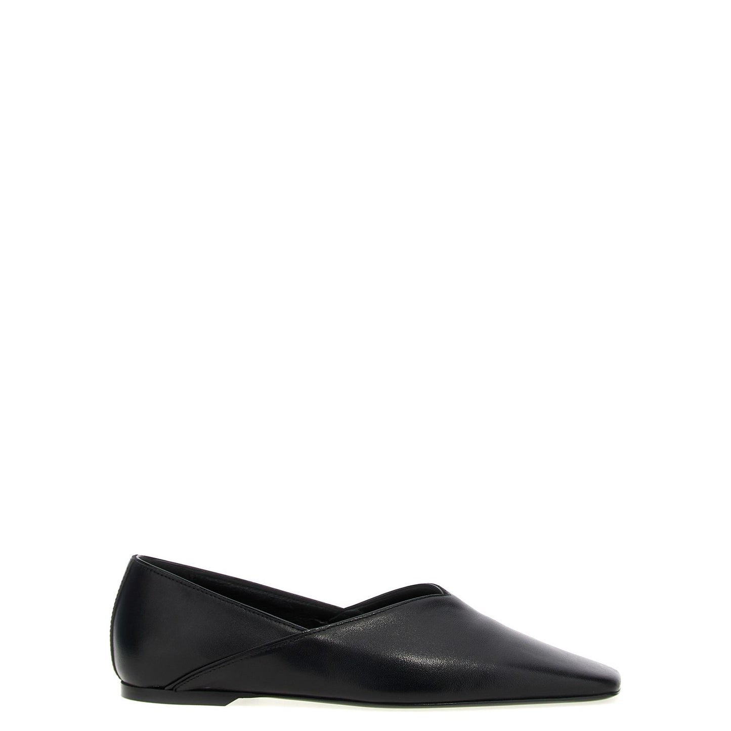 TOTEME Black Calfskin Ballet Flats