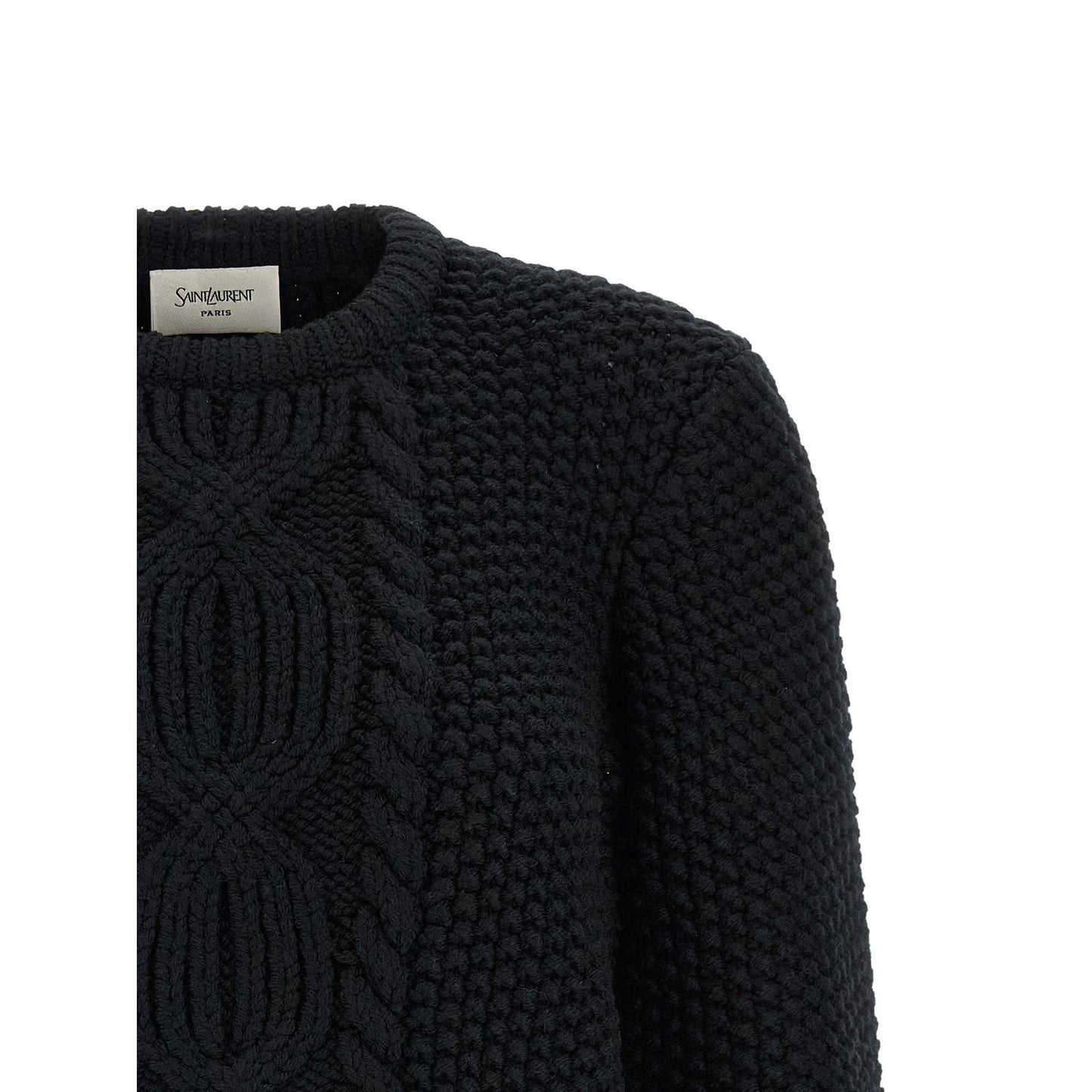 Saint Laurent Black Wool Cardigan