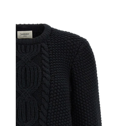 Saint Laurent Black Wool Cardigan
