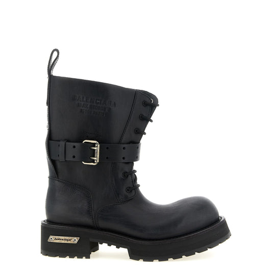 Balenciaga Black Calfskin Ankle Boots