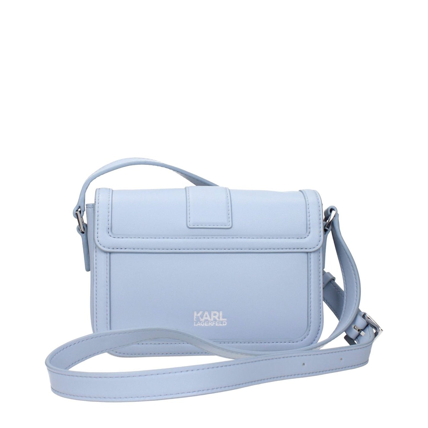 Karl Lagerfeld Light Blue Leather Crossbody Bag