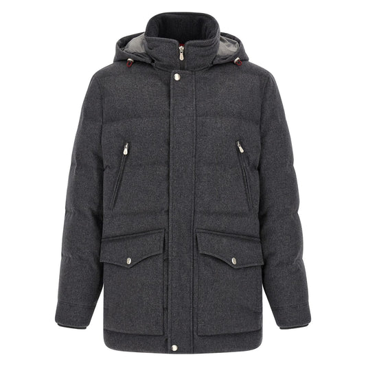 Brunello Cucinelli Gray Wool Parka