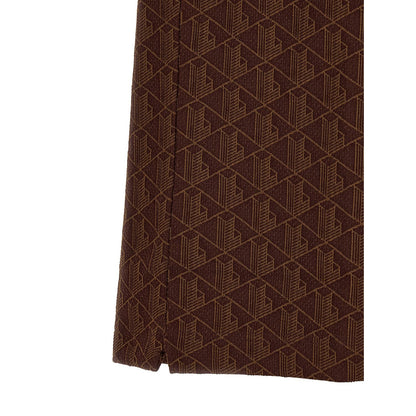 Lacoste Brown Polyester Polo Shirt