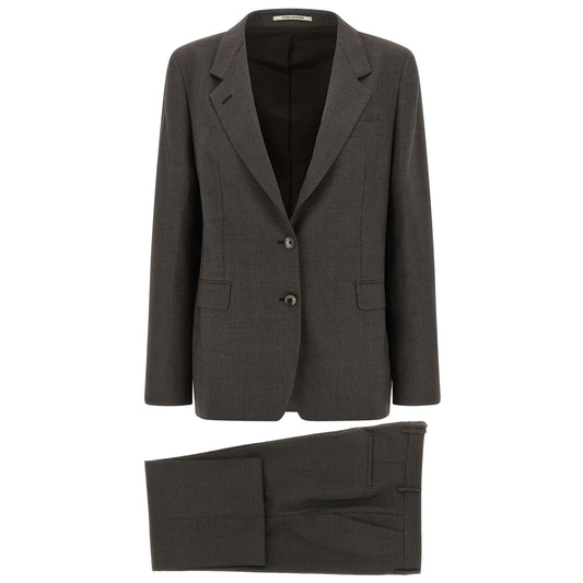 Tagliatore Gray Virgin Wool Two-Piece Suit