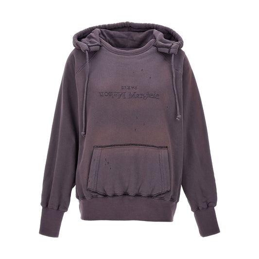 Maison Margiela Purple Cotton Hoodie