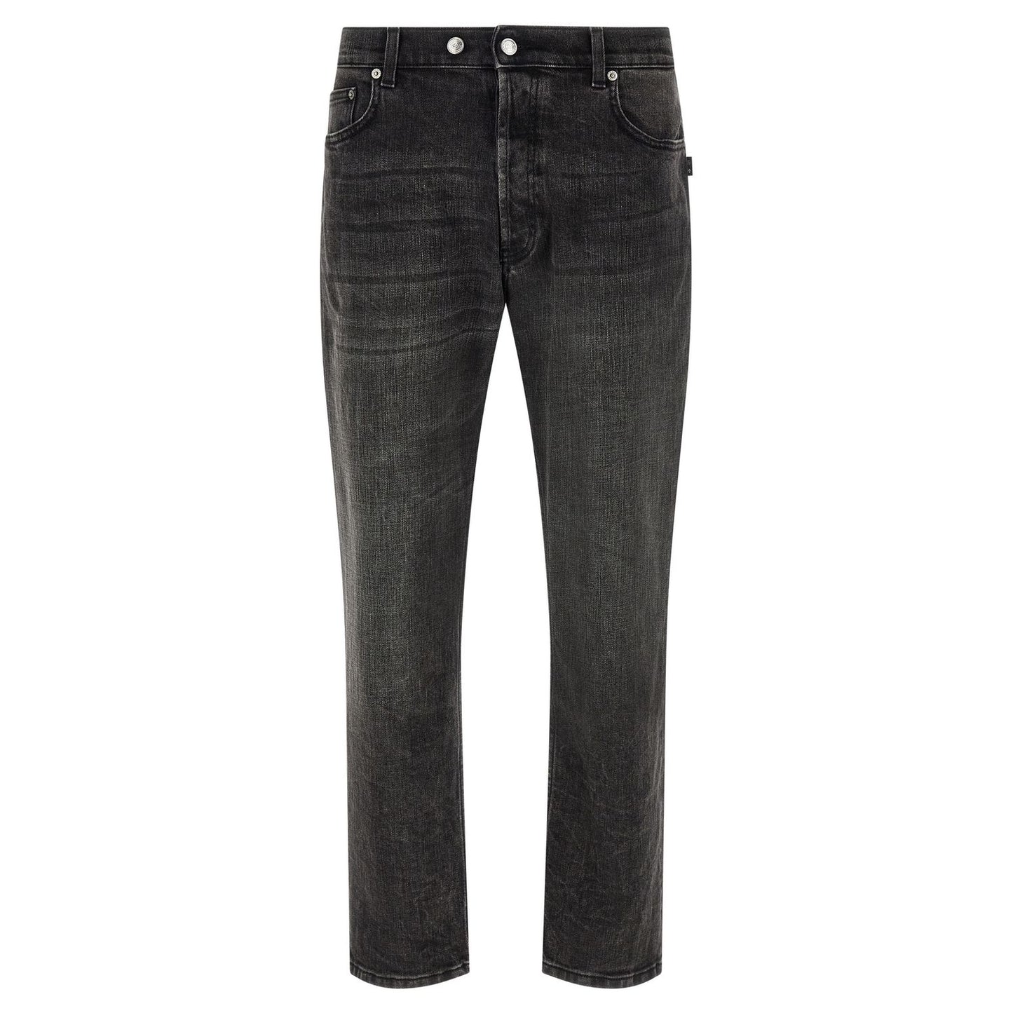 Department 5 Black Cotton Cropped Jeans