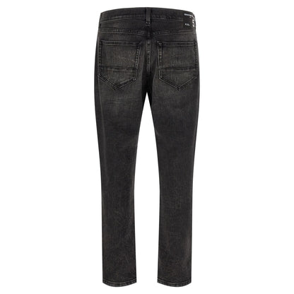 Department 5 Black Cotton Cropped Jeans