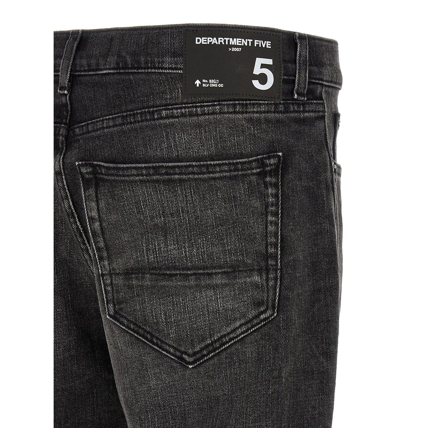 Department 5 Black Cotton Cropped Jeans