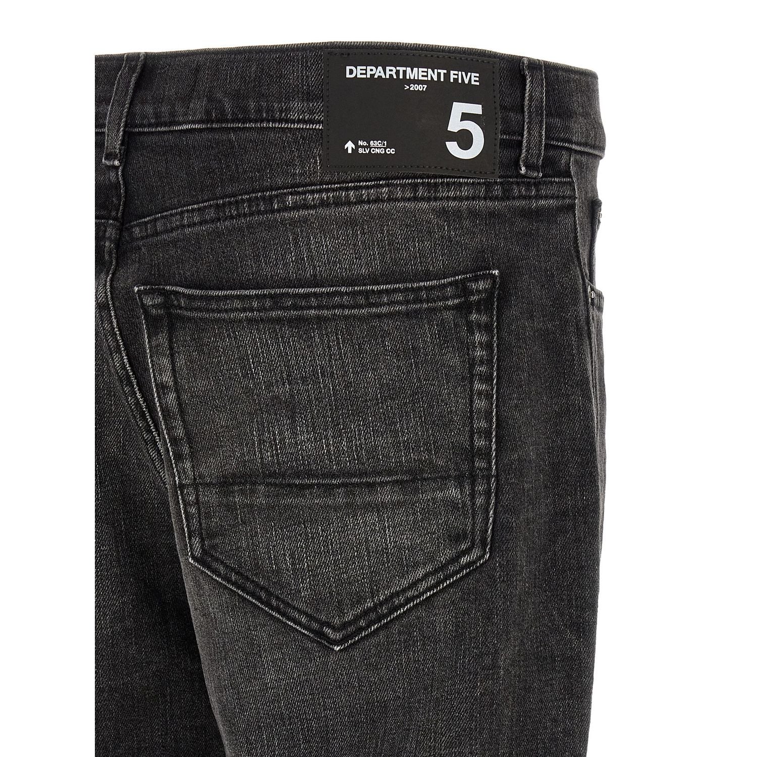 Department 5 Black Cotton Cropped Jeans