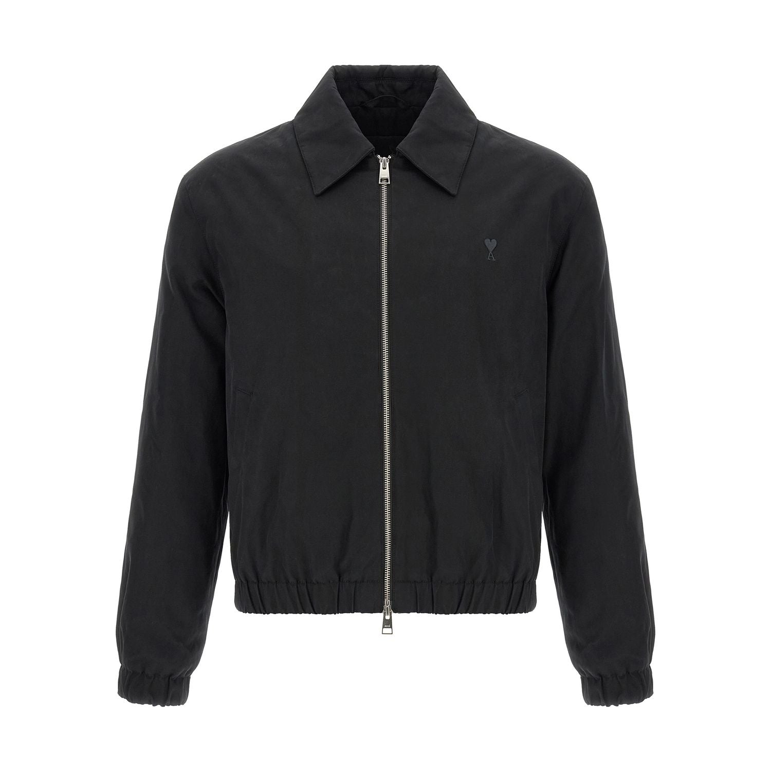 Ami Paris Black Cotton Bomber