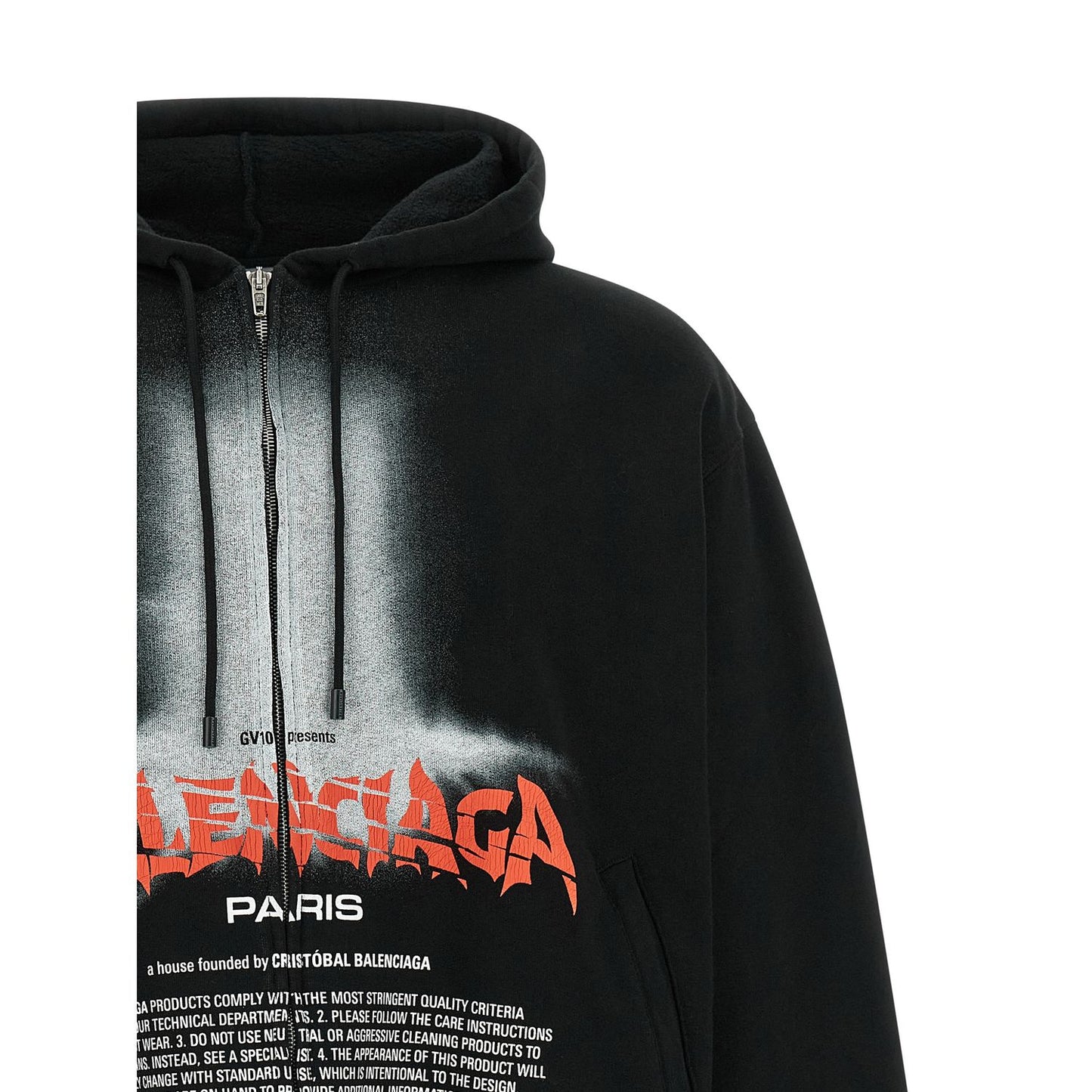 Balenciaga Black Cotton Sweatshirt