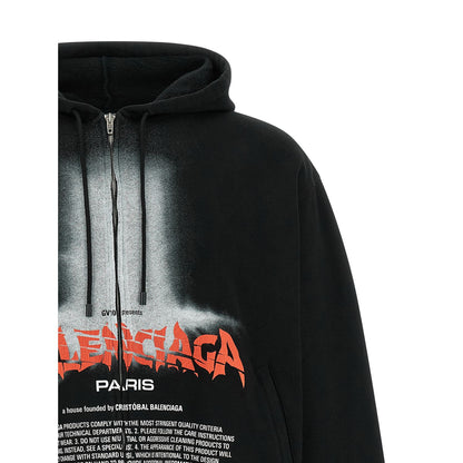 Balenciaga Black Cotton Sweatshirt
