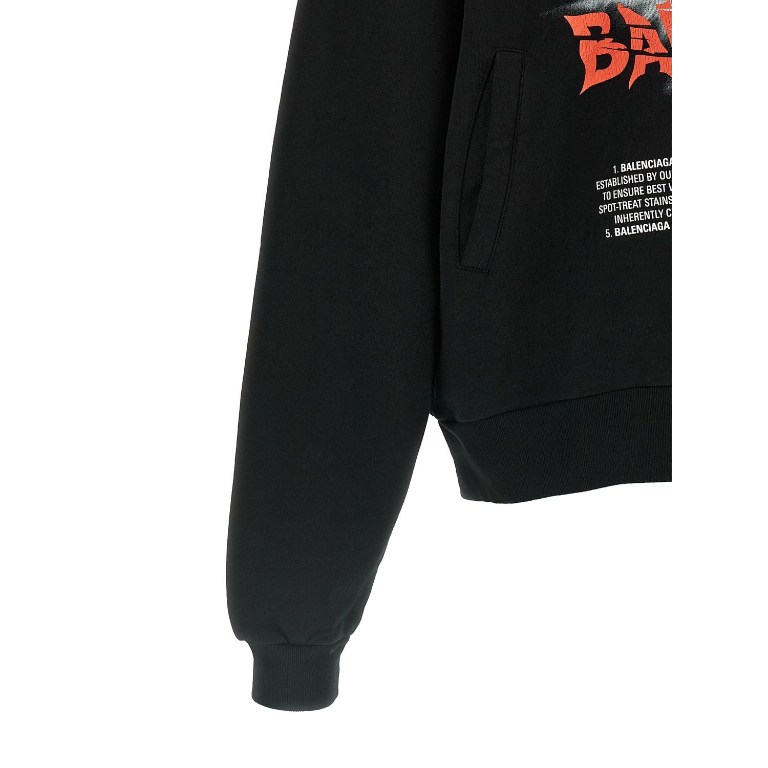 Balenciaga Black Cotton Sweatshirt