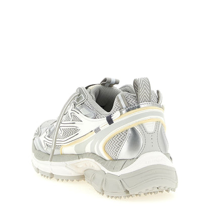 Off-White Gray Polyethylene Athletic Sneakers