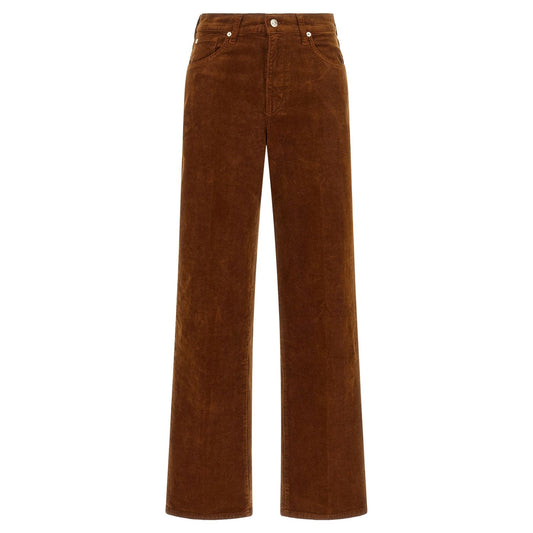 7 For All Mankind Brown Cotton Casual Pants