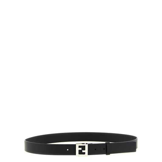 Fendi Black Calfskin Regular Belt