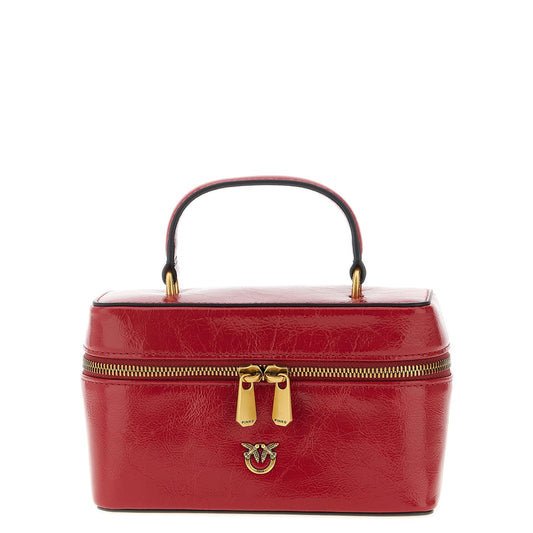 PINKO Red Calfskin Crossbody Bag