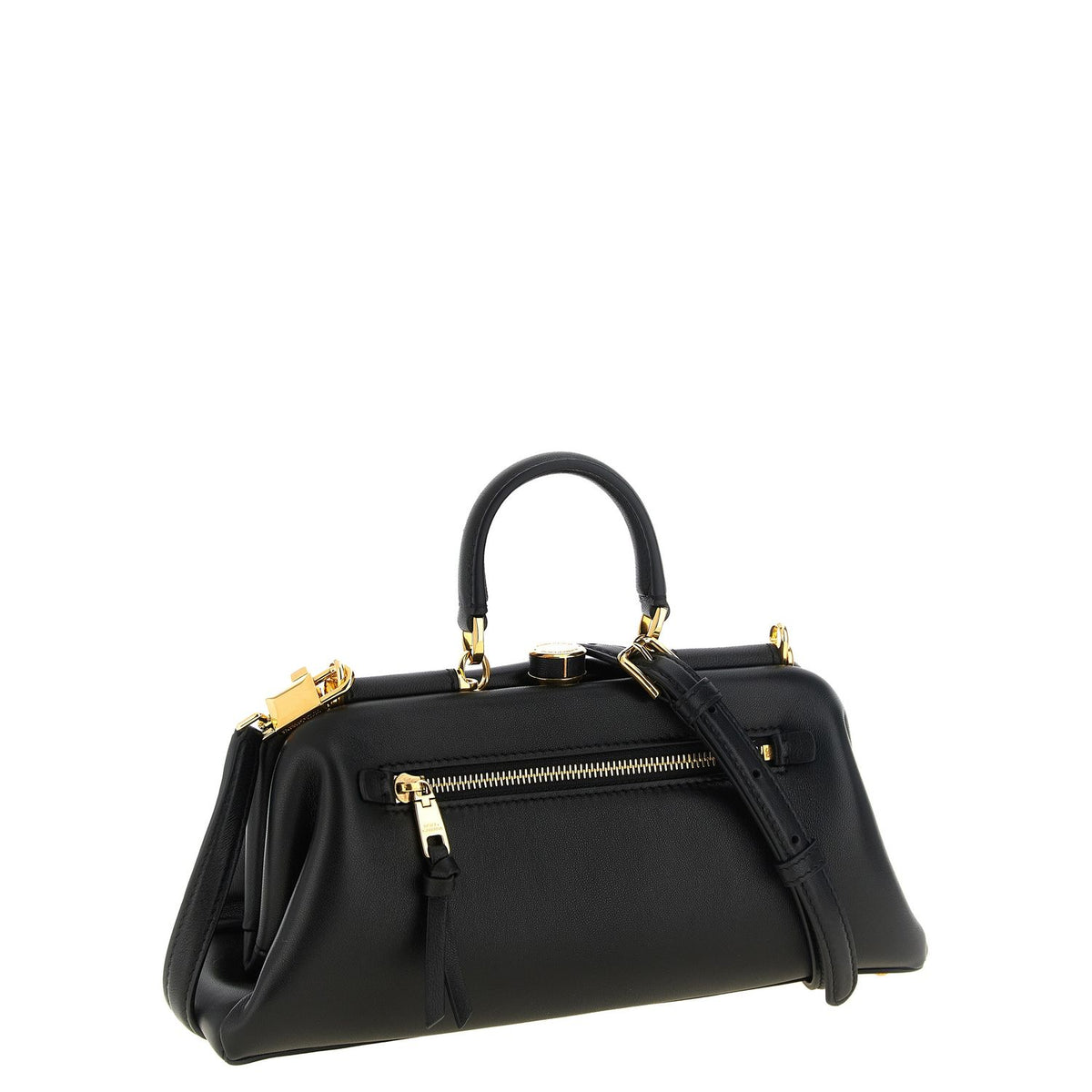 Dolce & Gabbana Black Lamb Leather Handbag