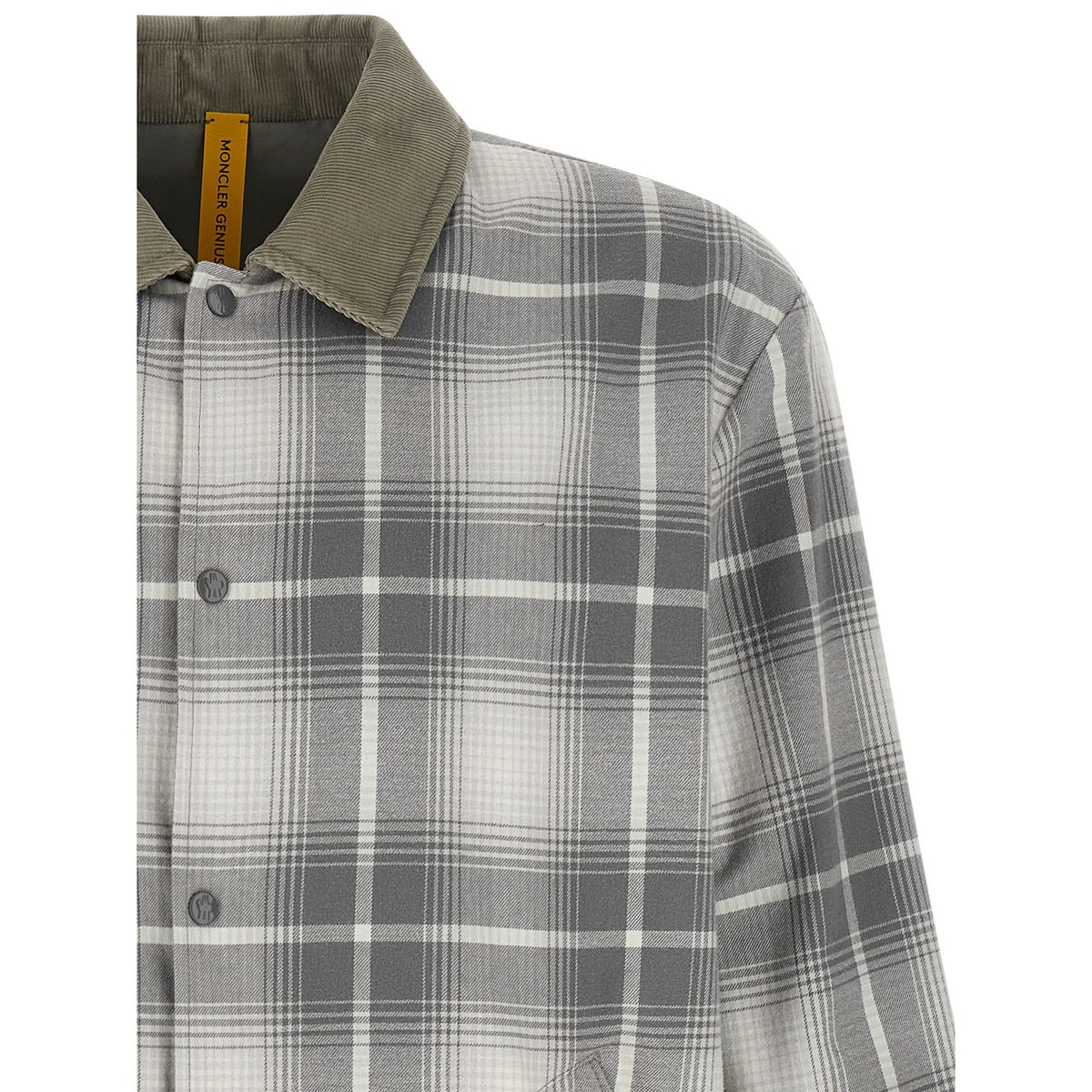 MONCLER GENIUS Gray Cotton Full-Length Jacket