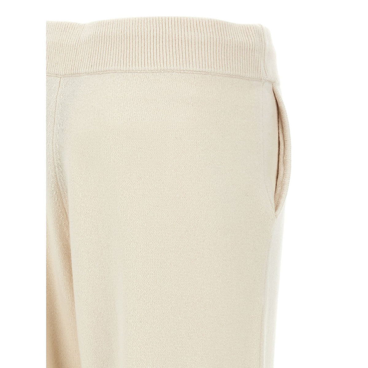 Yves Salomon White Wool Athletic Pants