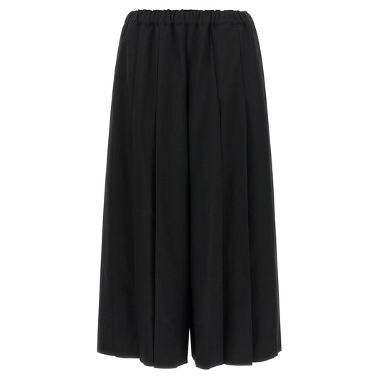 Comme Des Garçons Black Wool Casual Pants