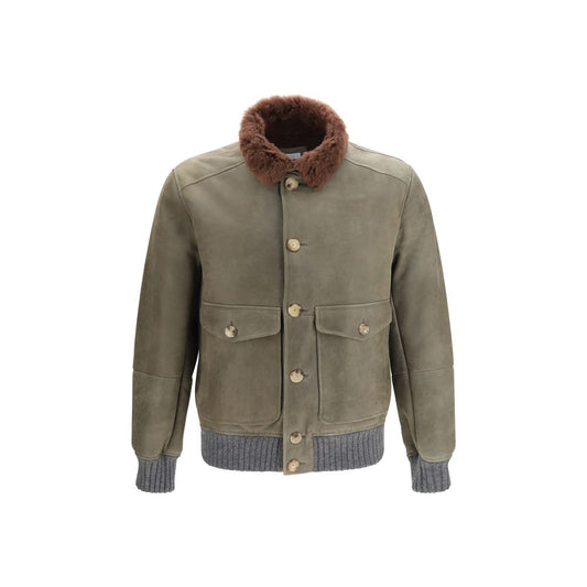 Brunello Cucinelli Bicolor Cashmere Bomber