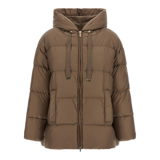 Max Mara Brown Polyamide Full-Length Jacket