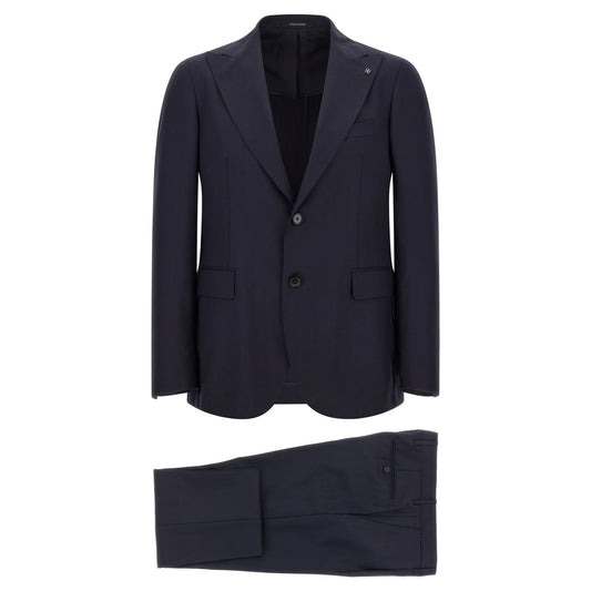 Tagliatore Blue Virgin Wool Two-Piece Suit