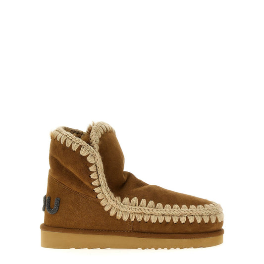Mou Brown Lambskin Ankle Boots