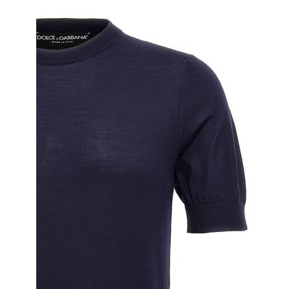 Dolce & Gabbana Blue Silk Cardigan