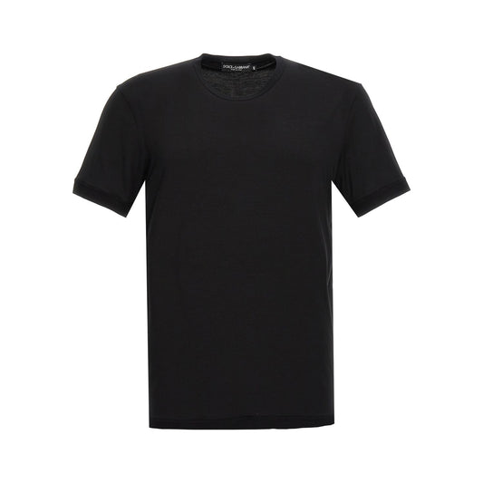 Dolce & Gabbana Black Viscose T-Shirt