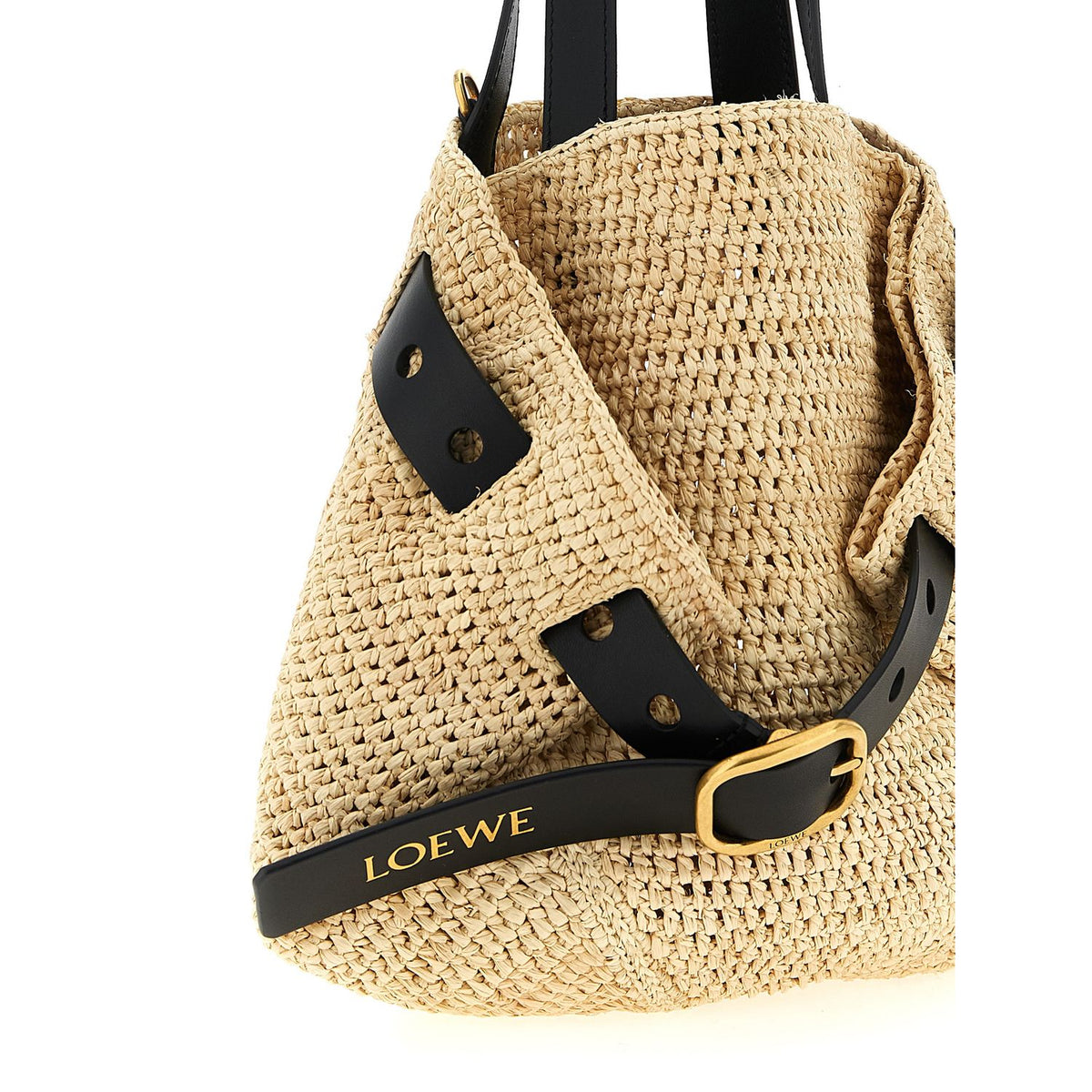 Loewe Beige Raffia Tote Bag