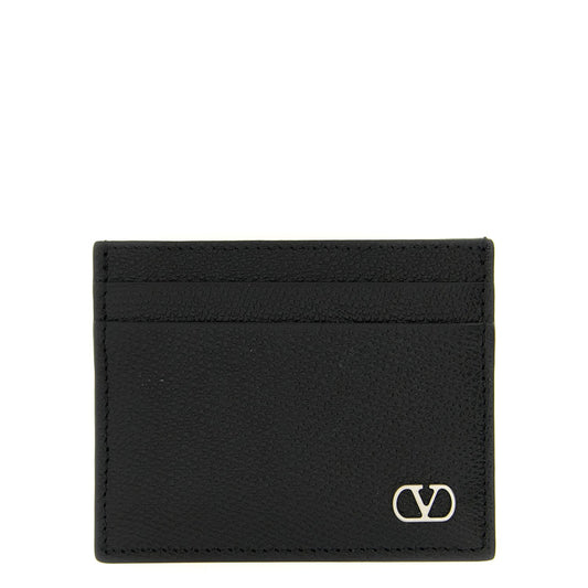 Valentino Garavani Black Calfskin Cardholder