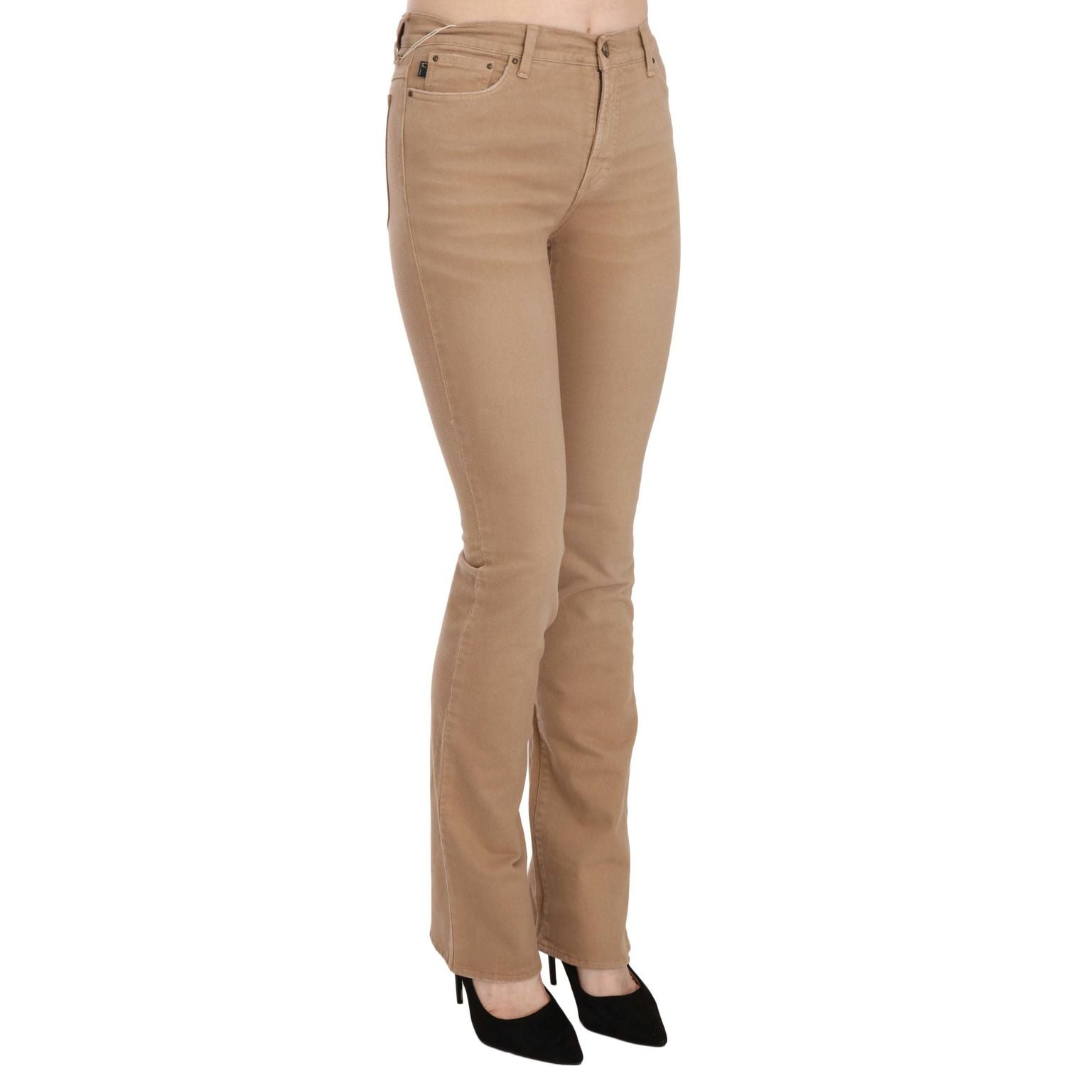 بنطلون Just Cavalli Chic Brown متوسط ​​الخصر