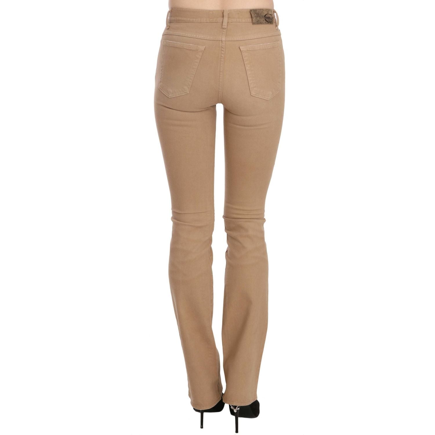 بنطلون Just Cavalli Chic Brown متوسط ​​الخصر
