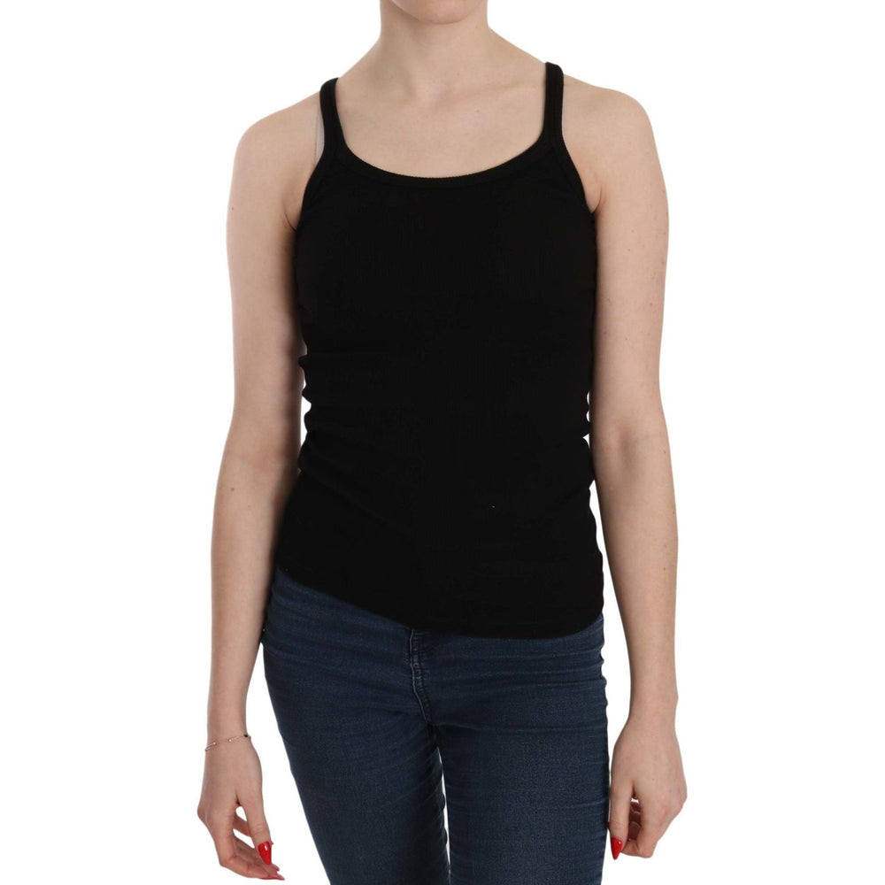 PINK MEMORIES Black Sleeveless Spaghetti Strap Blouse