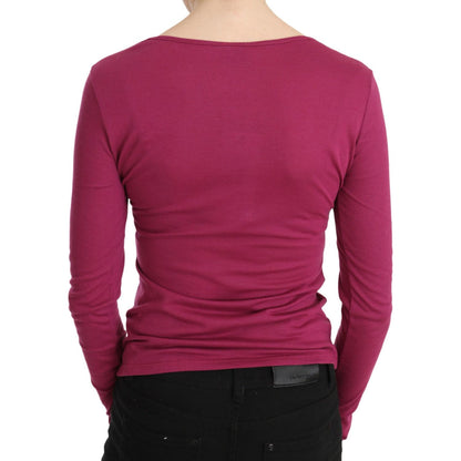 Pink Exte Crystal Embellished Long Sleeve Top