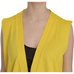 PINK MEMORIES Yellow 100% Cotton Sleeveless Cardigan Top Vest TSH3462-42