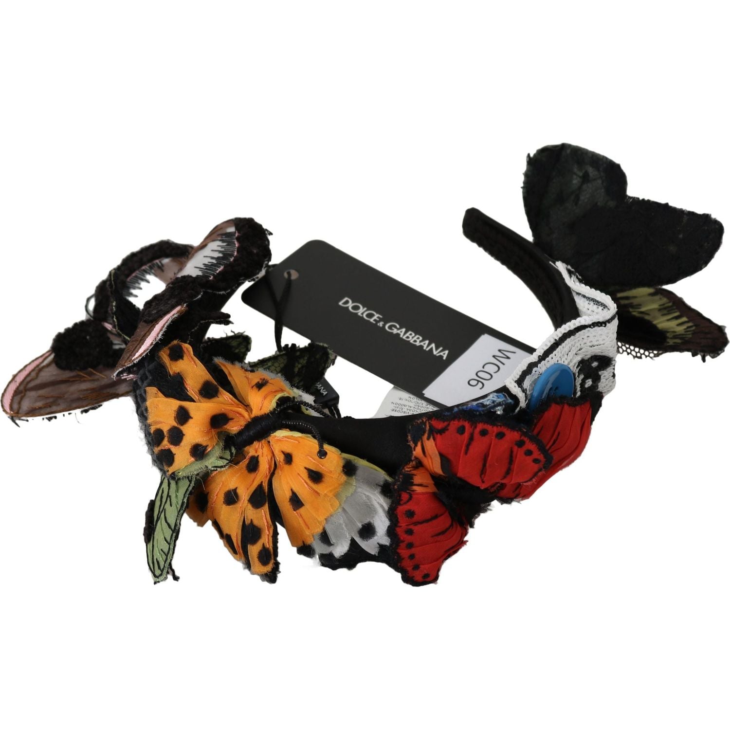 Dolce & Gabbana Tiara Floral Butterfly Sequin Diadem Headband