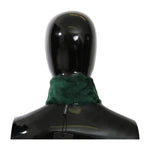 Dolce & Gabbana Luxurious Green Lambskin Scarf for Women Dolce & Gabbana Black